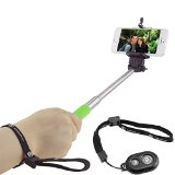 CamKix Extendable Selfie Stick with Bluetooth Remote for Smartphones - With Universal Phone Holder up to 325 Inch in Width - Adjustable Handheld Monopod 11 - 40 - Light Compact Easy to Carry