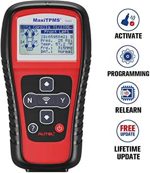 Autel TPMS Relearn Tool TS401, Tire Pressure Monitor Sensor Reset Tool for GM, Ford and More Vehicle Brands. TPMS Reset, Sensor Activation, Program, Key Fob Testing, with Lifetime Update