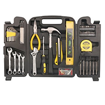 Homeowner Tool Set DOWELL 90 Pieces General Household Small Hand Tool Kit with Plastic Tool box Storage Case