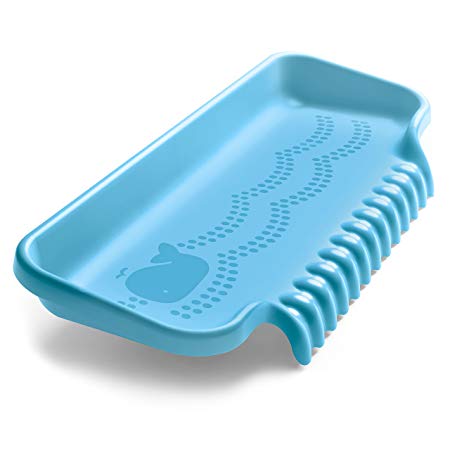 Moby Shelfie Bath Toy Holder and Tub Tray, Blue