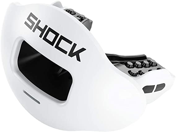 Shock Doctor Max Airflow Lip Guard, Football Mouth Guard w/Detachable Helmet Strap
