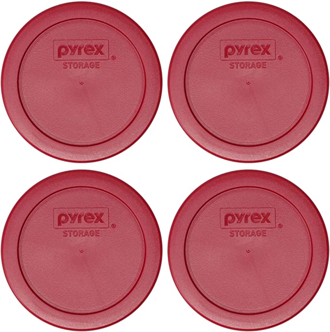 Pyrex 7200-PC Sangria Plastic Food Storage Replacement Lids - 4 Pack