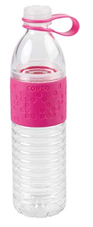 Copco 2510-2192 Hydra Reusable Tritan Water Bottle with Spill Resistant Lid and Non-Slip Sleeve, 20-Ounce, Pink