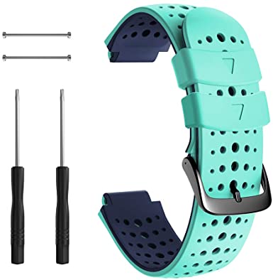 NotoCity Compatible with Foerunner 235 Watch Band Sport Silicone Watch Band for Forerunner 230/220/ 235/620/ 630/ 735XT Smartwatch … (Teal)