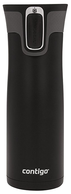 Contigo AUTOSEAL West Loop Vacuum Insulated Stainless Steel Travel Mug with Easy-Clean Lid, 20oz, Matte Black