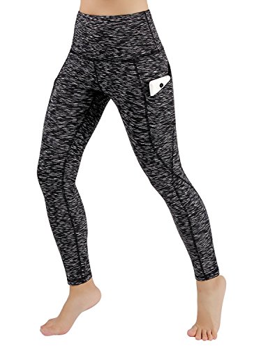 ODODOS High Waist Out Pocket Yoga Pants Tummy Control Workout Running 4 Way Stretch Yoga Leggings