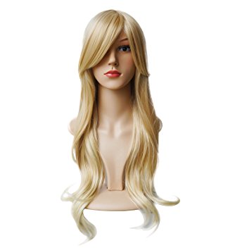 AnotherMe Gorgeous Long Big Wavy Blonde Hair Women Heat Resistant Fiber Wig