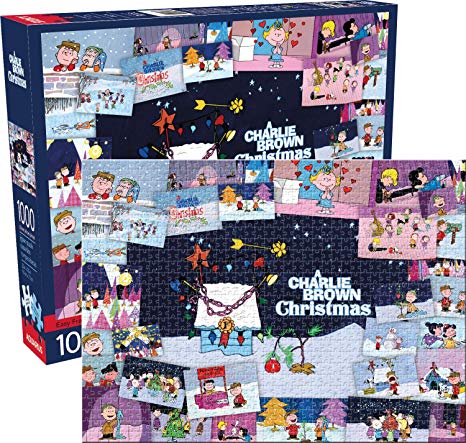 Aquarius Peanuts Charlie Brown Collage Christmas 1, 000Pc Puzzle, Multicolor