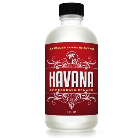 HAVANA - Aftershave Splash for Men - Scent Tobacco Leaf Cocoa Bean Patchouli and Vanilla - 4oz of the Purest All-Natural Ingredients - No Harsh Chemicals - Luxury in a Bottle