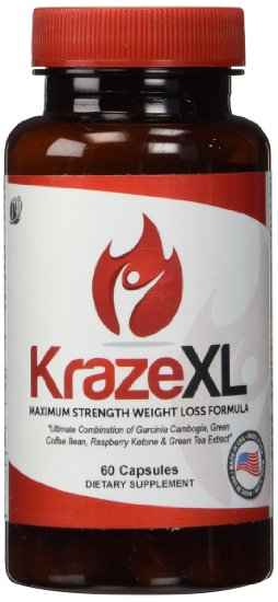 BEST Fat Burner, Metabolism Booster, Appetite Suppressant & Energy Enhancer, Ultimate Weight Loss Thermogenic Supplement For Men & Women (30 Day Supply of KrazeXL)