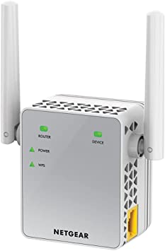 NETGEAR EX3700-100UKS AC750 WiFi Range Extender 802.11n/ac 1-Port Wall-plug External Antennas