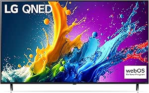 LG QNED 55'', Serie 80 2024, 55QNED80T6A, Smart TV 4K, Processore α5 Gen7, Design slim, 20W, 3 HDMI, Filmmaker Mode, Game Optimizer, Alexa, Wi-Fi, webOS 24, Telecomando puntatore, Ashed Blue