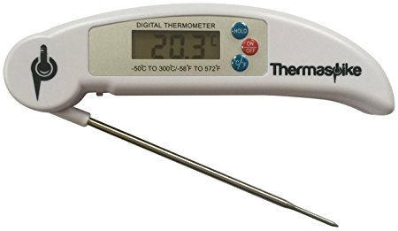 ✮OFFICIAL✮ Thermaspike- Ultra Fast Food And Meat Thermometer And Temperature Gauge - Free Battery (White), Instant Reading, Great For BBQ, Liquids, Cooking,Candy And More , Money Back Guarantee