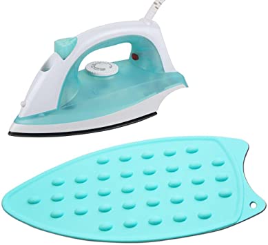Bringsine Silicone Iron Rest Pad for Ironing Board Hot Resistant Mat(Teal)