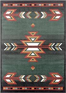 Home Dynamix Premium Sagrada Southwestern Geometric Area Rug Green/Red, 7'8"x10'7"