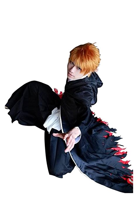 Nouqi Mens Costumes Japanese Anime Black Cosplay Costumes Set