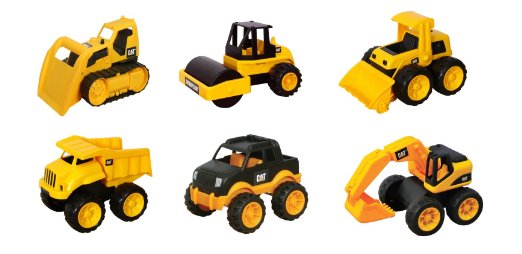 Toy State CAT 6" Tough Tracks CONSTRUCTION SET Includes LOADER, DUMP TRUCK, EXCAVATOR, BULLDOZER, STEAMROLLER, & PICKUP
