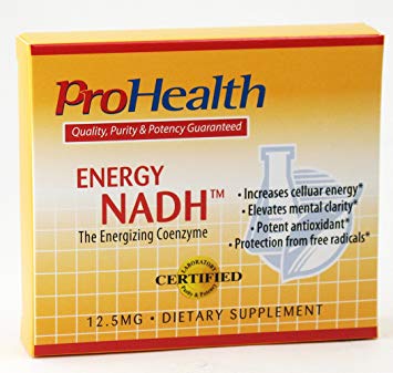 ProHealth Energy NADH (12.5 mg, 90 tablets) Boost Energy, Mental Clarity, Alertness and Concentration | Unique Cellulose Matrix Coating for Enhanced Absorption | Gluten Free | Dairy Free | Vegetarian