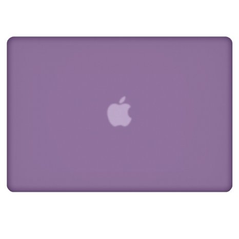 MacBook-Pro-13-Cases, RiverPanda Lightweight Ultra Slim Rubber Coated Hard Case Cover With Keyboard Skin for Macbook Pro 13-inch Retina Display (A1425/A1502) - Purple