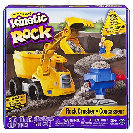 Kinetic Rock Crusher Real Rock That Magically Sticks Together Dig, Build, and Crush With The Included Rock Crusher For Ages 3