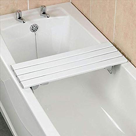 Homecraft Savanah Slatted Bath Board, 762 mm (30 in), Bench for Elderly, Disabled, & Handicapped, Comfortable Bath Bench, Adjustable Fit Transfer Seat for Shower or Bathtub, Bathroom Safety Handle
