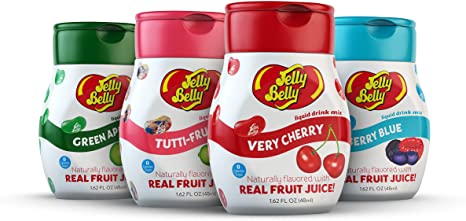 Jelly Belly Liquid Drink Mix - Variety Pack, Naturally Flavored Water Enhancer, Sugar Free, Zero Calorie, Mix Your Own Jelly Bean Candy Flavored Waters, Makes 96 Drinks (Pack of 4 Bottles)