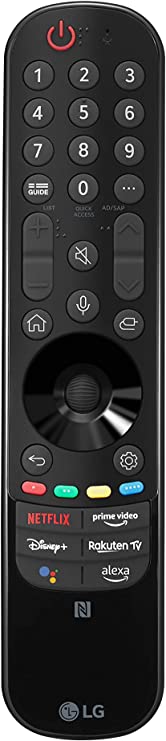 LG MR22GN Remote Control, Magic Remote for LG TV Models 2021/2022, Built-In Microphone, Compatible with Alexa and Google, Black