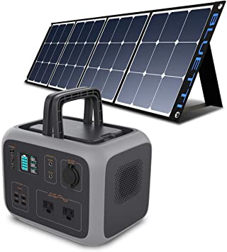 BLUETTI Portable Power Station with Solar Panel 120W Included, AC50S 500Wh Solar Generator with Foldable Solar Panel Charger for Camping Trip RV Hunting Home RV