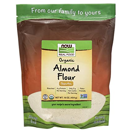 Now Natural Foods, Organic Almond Flour, Superfine, Blanched, Certified NON-GMO, 16 Oz