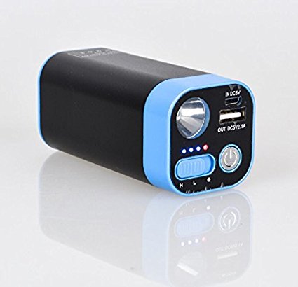 MJ Gear 10400mAH USB Rechargeable Hand Warmer Multi-Function with Built in Ultra-bright LED Flashlight, High Capacity Power Bank for Smart Phones and Other Digital Devices FREE POUCH (Blue)