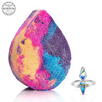 Fragrant Jewels Unicorn Tears Bath Bomb with Collectible Ring (Size 5-10)