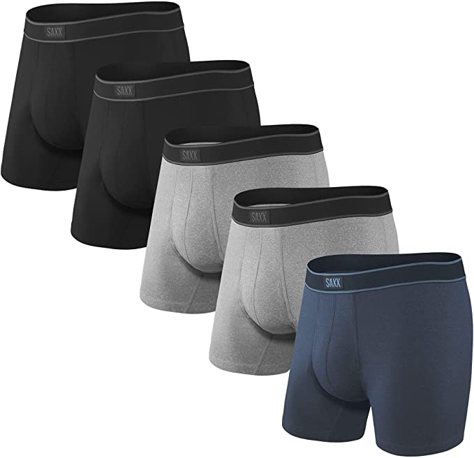 SAXX Men's Underwear - DAYTRIPPER Men’s Underwear - Boxer Briefs with Built-In BallPark Pouch Support – Pack of 5, Core