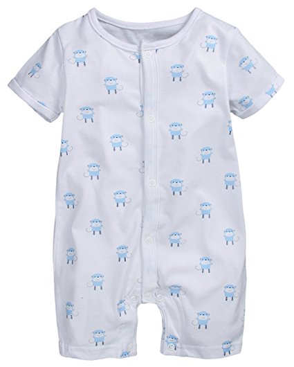 Fiream Baby Boys open buckle cotton Romper