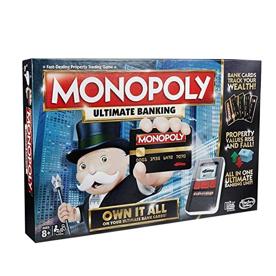 Monopoly Game: Ultimate Banking Edition Board Game, Electronic Banking Unit, Game For Families And Kids Ages 8 And Up