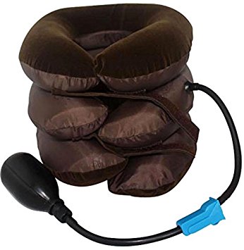 AshopZ Cervical Neck Traction Device Relief for Head & Shoulder,Brown