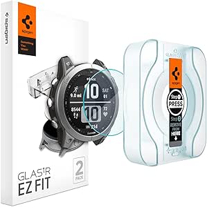 Spigen EZ Fit Tempered Glass Screen Protector for Garmin Fēnix 7-2 Pack