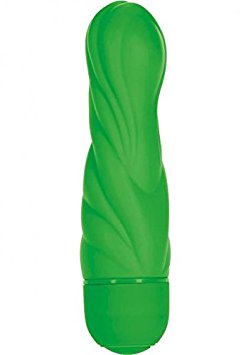 Silicone Gyration Sensations 10 Function Satisfier Vibrator Waterproof Green 5.25 Inch---(Package of 2)