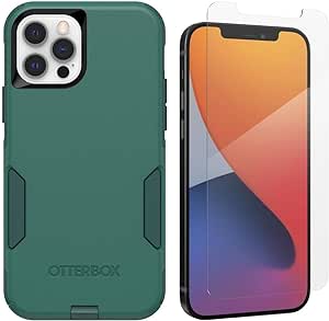 OtterBox iPhone 12 & iPhone 12 Pro (Only) - Commuter Series Case - Get Your Greens - with Glass Elite  Clear Screen Protector - Pocket-Friendly - with Port Protection - Non-Retail Packaging