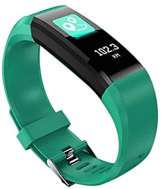 Pentagon Fit Fitness Tracker, Smart Watch with Heart Rate Monitor for Women, Men & Kids. Waterproof Band with Activity & Sleep Monitor, Step Tracker & Calorie Counter, Pedometer (Youth Green)