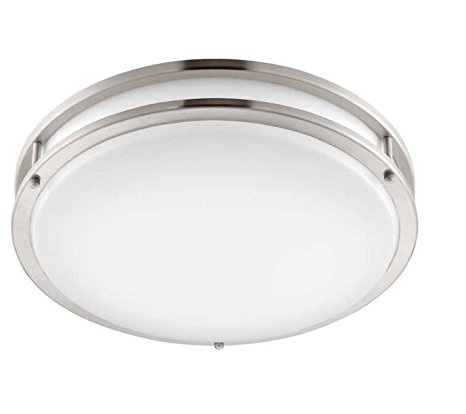 Altair Lighting LED 14-Inch Flush mount Decorative Light Fixture, 21W (120w Equivalent), 3000K, Brushed Nickel Finish - AL-3151 by Altair Lighting