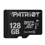 Patriot LX Series 128GB High Speed Micro SDXC Class 10 UHS-I Up to 70MBsec Transfer Speeds