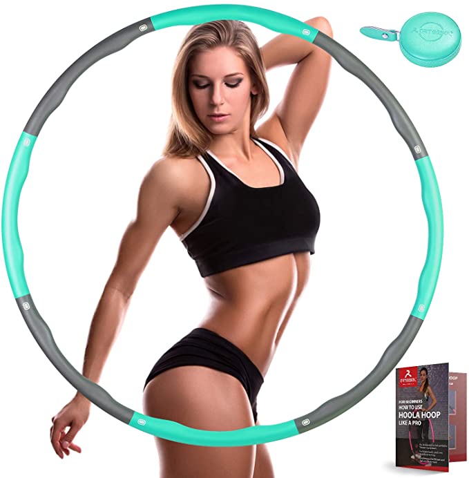 arteesol Weighted Hoola Hoop, Exercise Fitness Ring for Adults, 8 Section Detachable Designd Hoop to Lose Weight, Suitable for Women and Men to Workout