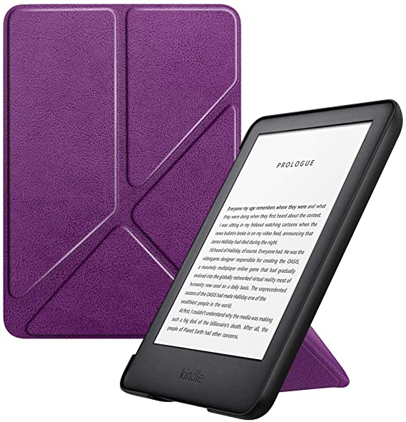 MoKo Case Fits All-New Kindle (10th Generation - 2019 Release Only), Standing Origami Shell Cover with Auto Wake/Sleep, Will Not Fit Kindle Paperwhite 10th Generation 2018 - Purple