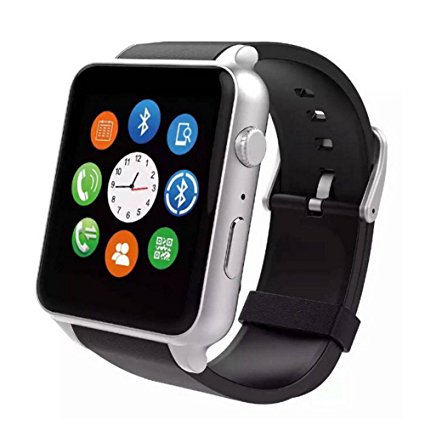 Webest Bluetooth Smart Wrist Watch Phone with SIM Card Slot for Smartphones - Silver