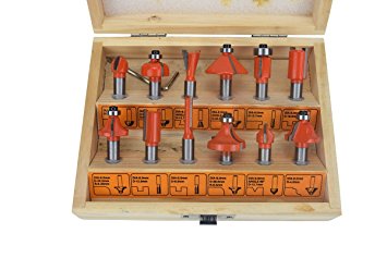 KSEIBI 1903119 Tungsten Carbide Router Bits | 12-Piece Set