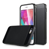 ULAK Hybrid Ultra Slim Protective Case for iPhone 6 Plus and iPhone 6s Plus 55 inch Dual Layer Premium Cover with Card Storage BlackBlack