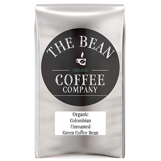 The Bean Coffee Company Organic Unroasted Green Coffee Beans, Colombian, 16-Ounce Bag