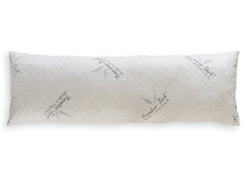 Hypoallergenic Body Pillow Shredded Memory Foam With Bamboo-Tech Cover - Made in the USA by Restwel - Dust Mite Resistant