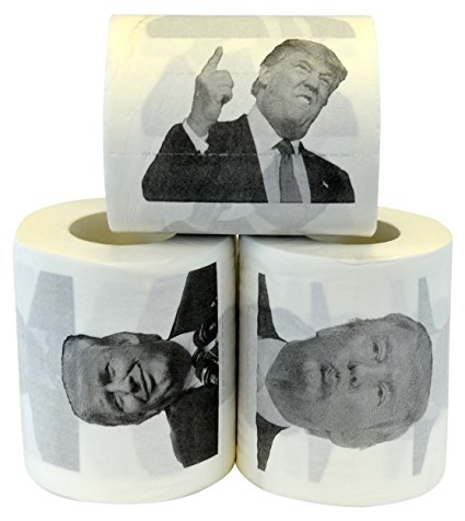 Fairly Odd Novelties Donald Trump Political Humor Funny Toilet Paper, (3 Set)