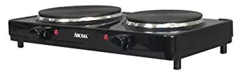 Aroma Housewares AHP-312 Double Hot Plate, Black (Double -2-Pack)